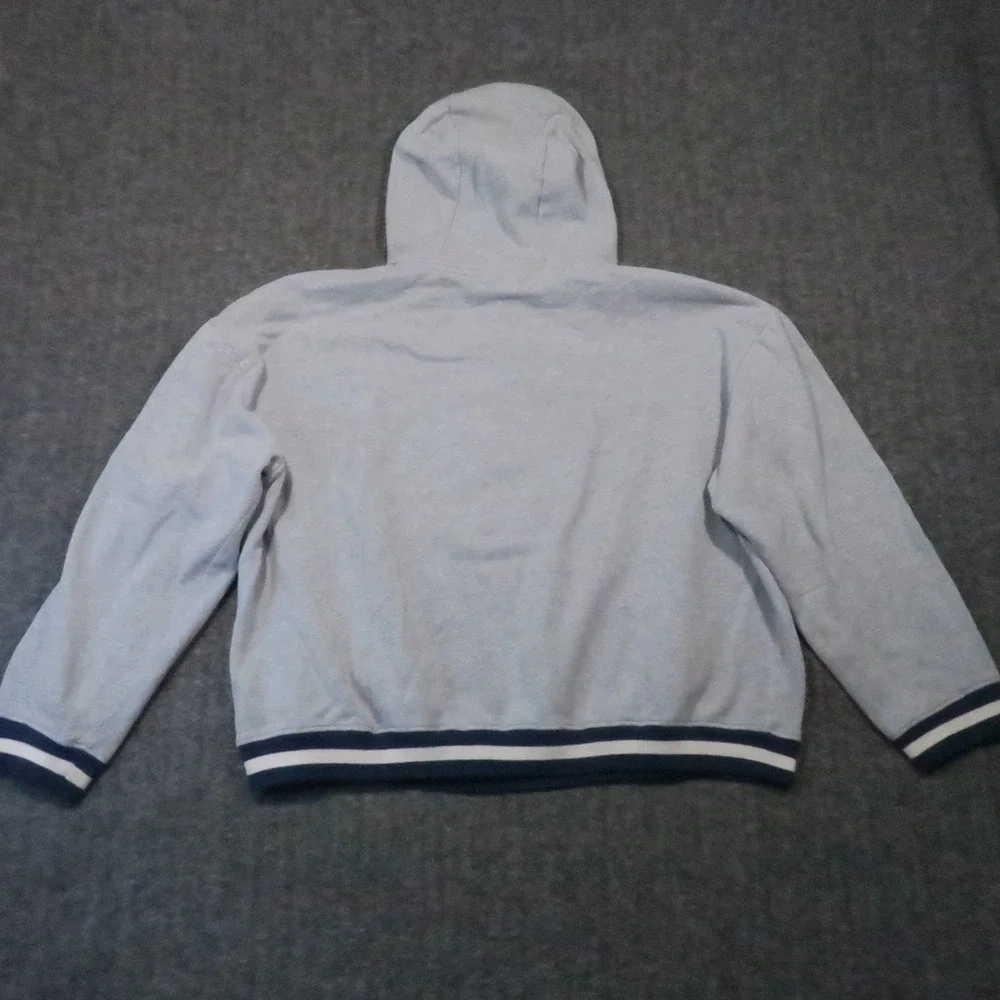Walt Disney Original Mickey Mouse Hoodie XL Gray Embroidered Fleece Theme Park